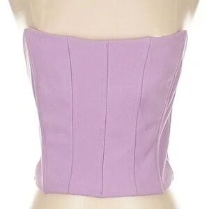 Nasty Gal Lilac Corset Crop Top